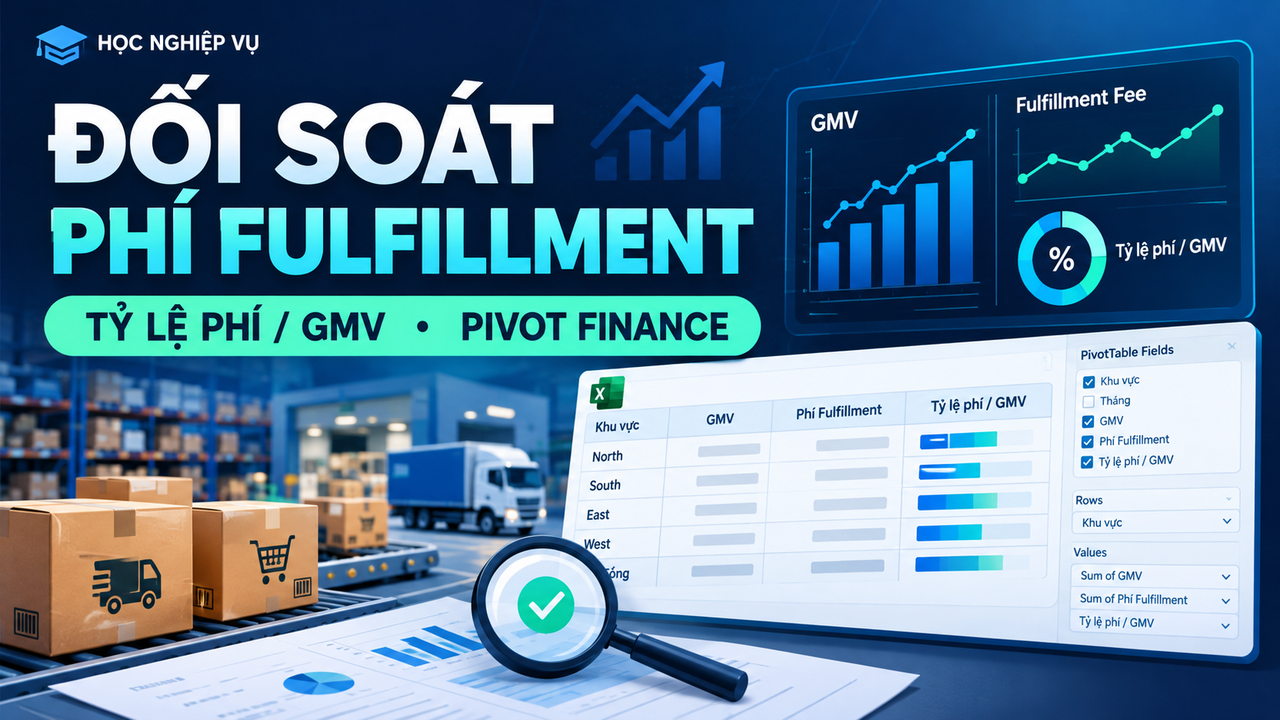 Đối Soát Tỷ Lệ Phí Fulfilment Trên GMV & Kiểm Tra Bảng Pivot Finance (Northline Fulfilment)